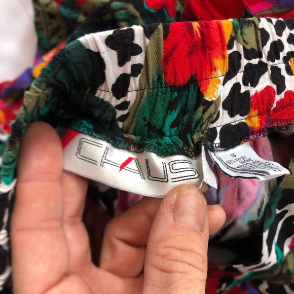 Vtg Flowy Funky Patterned Skirt - Picture 11 of 15